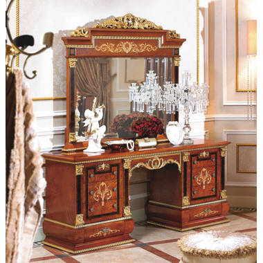 Luxury dresser with mirror discount